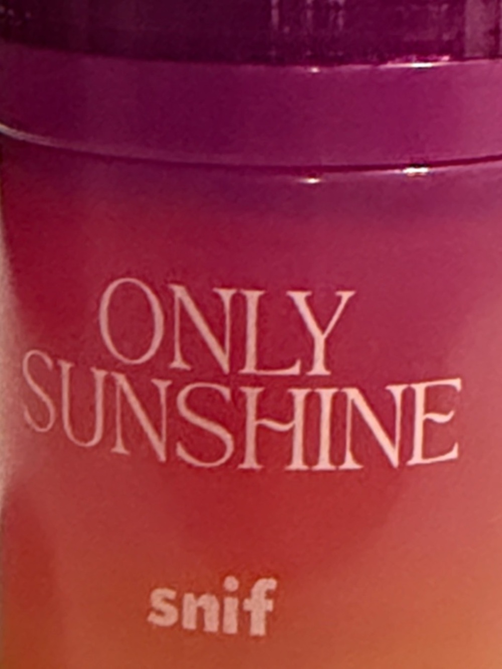 Snif Only Sunshine Women’s Fragrance Spray — Pink/Orange Gradient